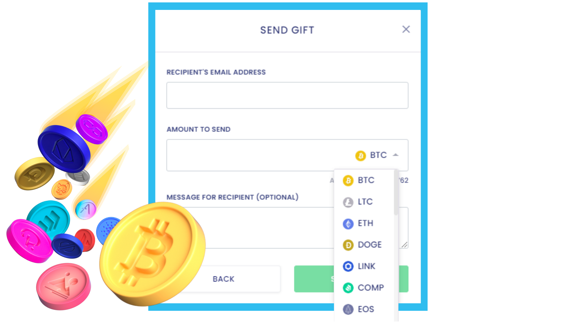 how to send crypto as a gift
